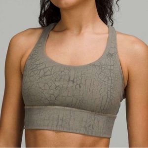 Lululemon Energy Longline Bra Thread Dye/Rover Black 8